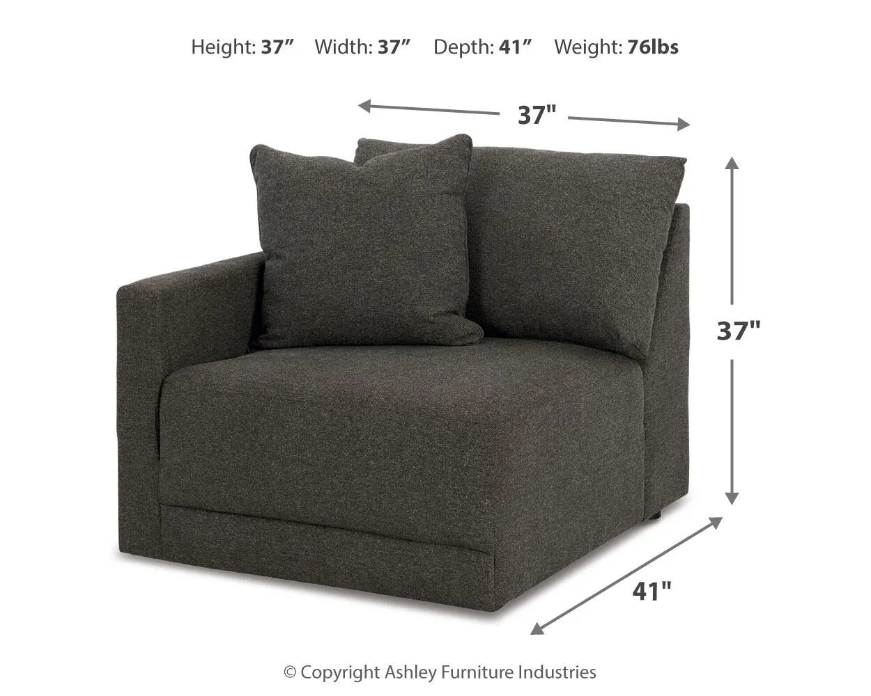 Evey Left-Arm Facing Corner Chair