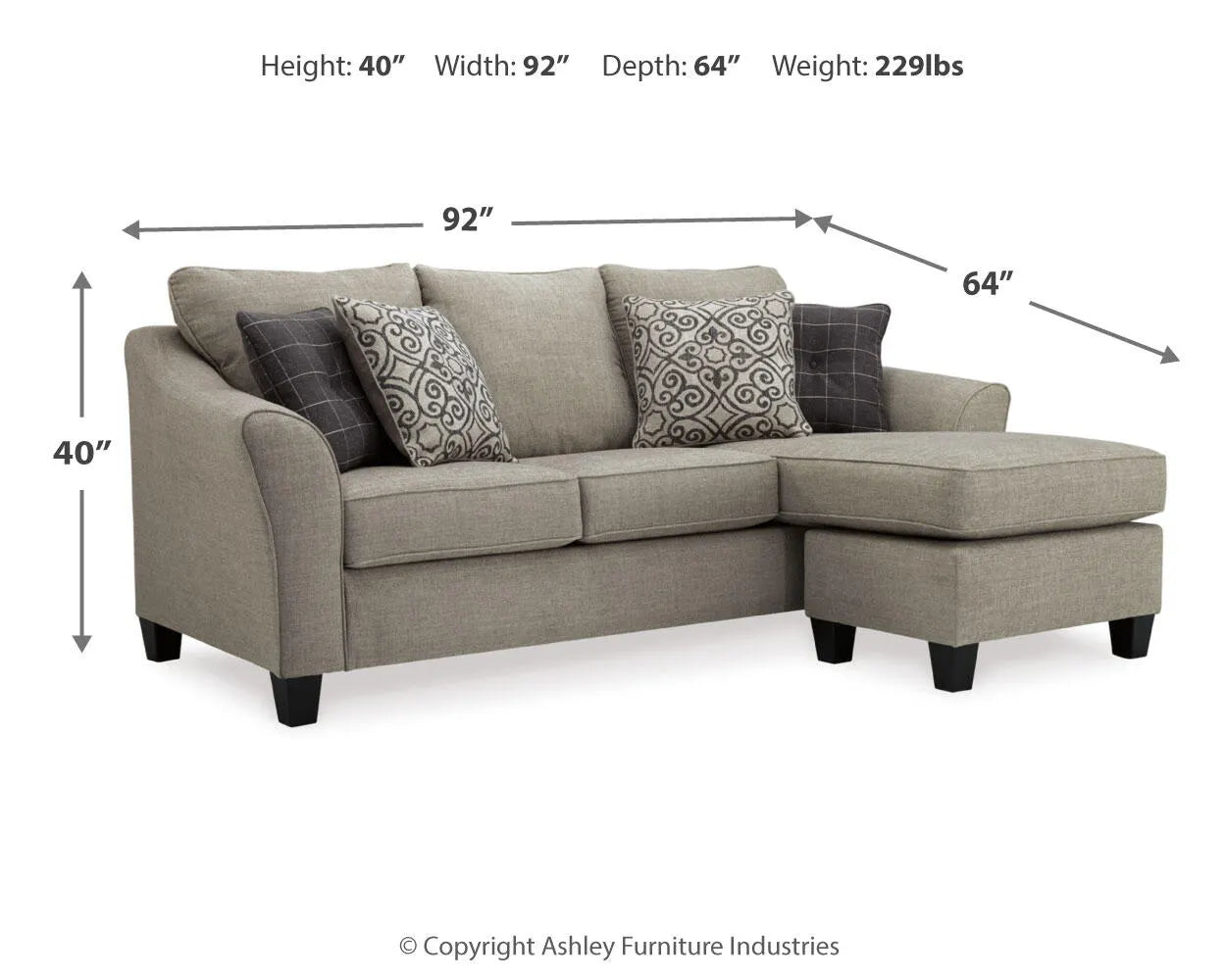 Kestrel Queen Sofa Chaise Sleeper