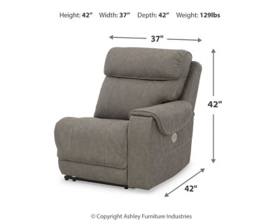 Sillón reclinable eléctrico Starbot con brazo derecho