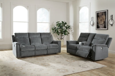 Sofá y loveseat reclinables eléctricos Barnsana