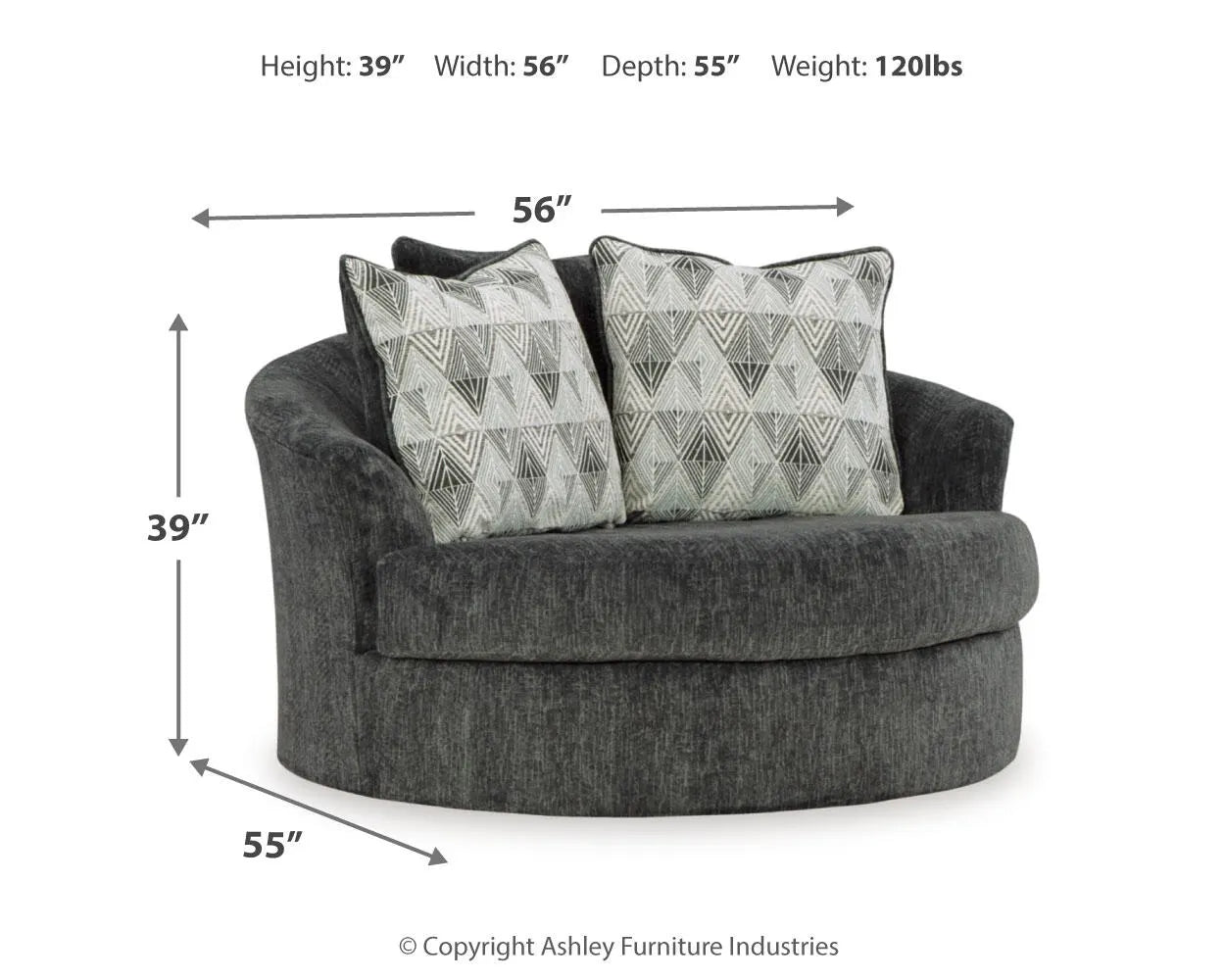 Biddeford Oversized Swivel Accent Chair