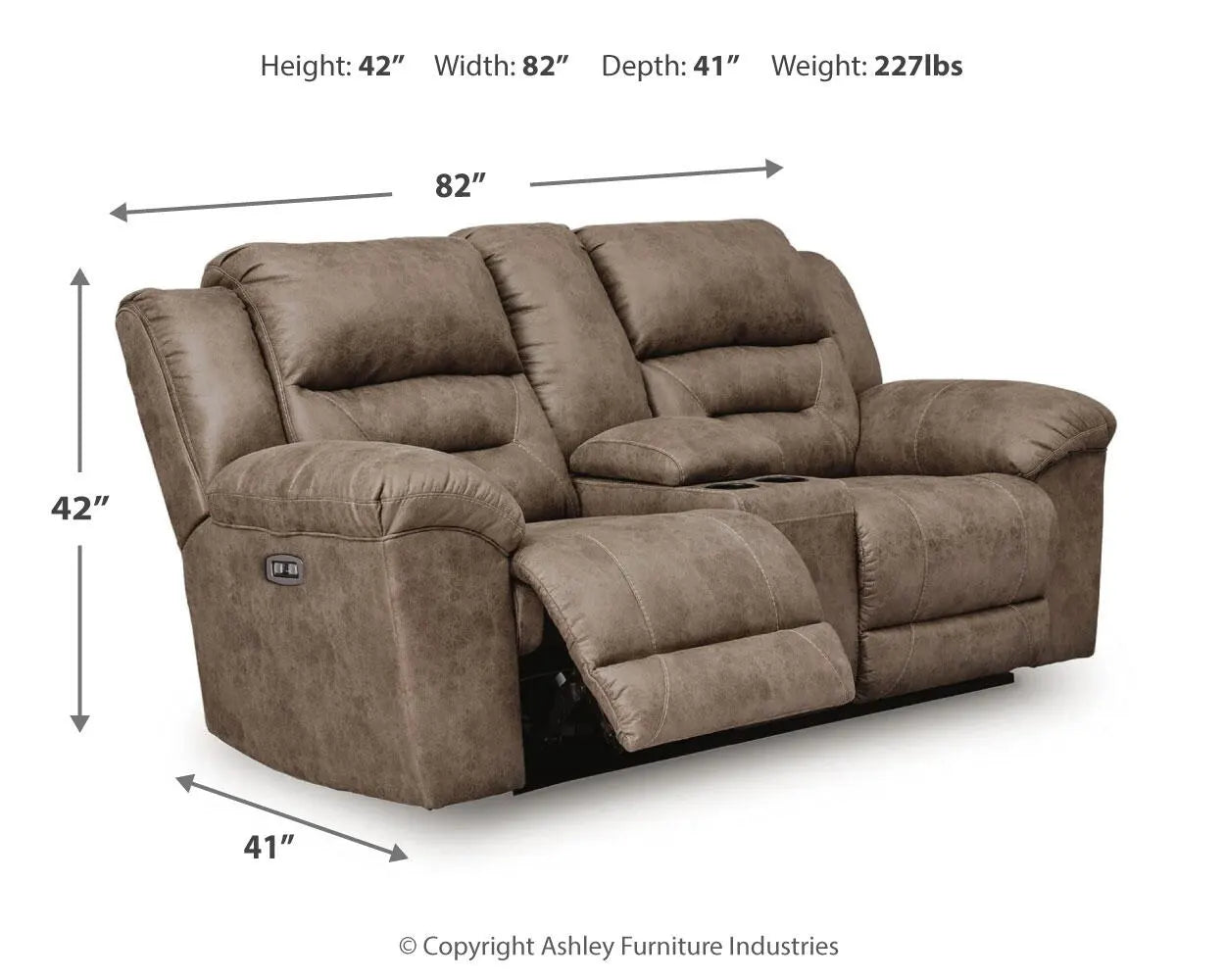 Stoneland Power Reclining Loveseat with Console
