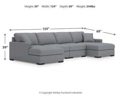 Seccional de 4 piezas con chaise longue Omaha by Ashley