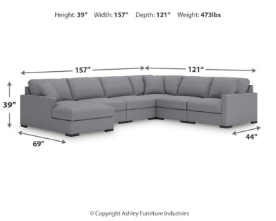 Omaha by Ashley 6-Piece Sectional with Chaise
