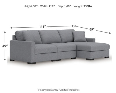 Seccional de 3 piezas con chaise longue Omaha by Ashley