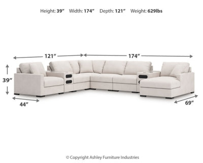 Omaha by Ashley 8-Piece Sectional with Audio System and Chaise
