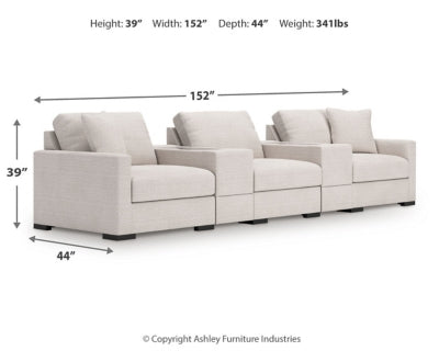 Seccional de 5 piezas Omaha by Ashley con consolas de almacenamiento