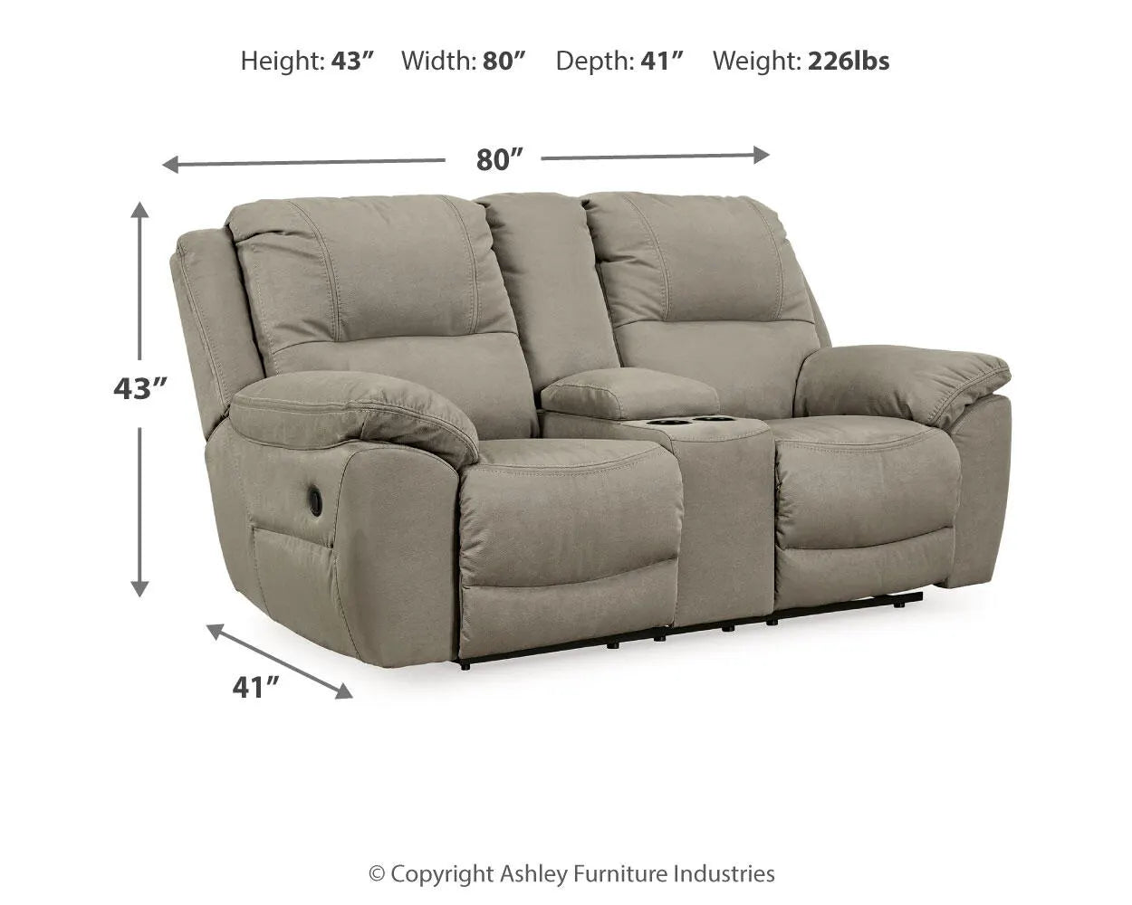 Next-Gen Gaucho Reclining Loveseat with Console