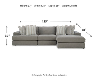 Avaliyah 3-Piece Sectional with Chaise
