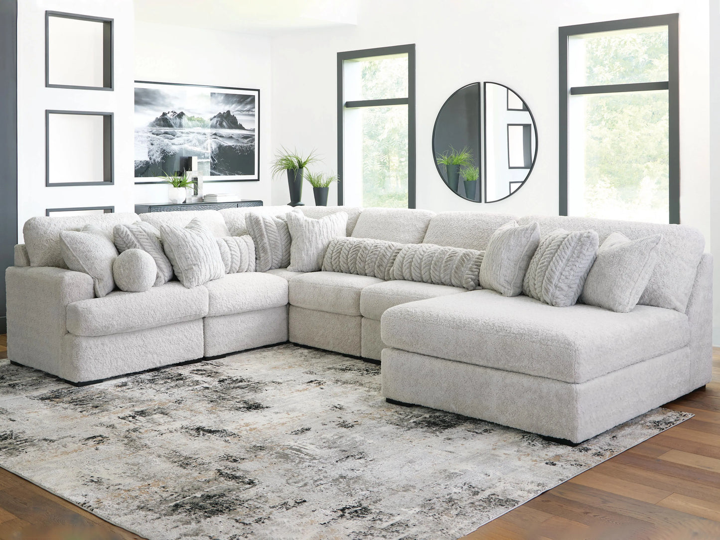 Seccional Snodoodle de 6 piezas con chaise longue