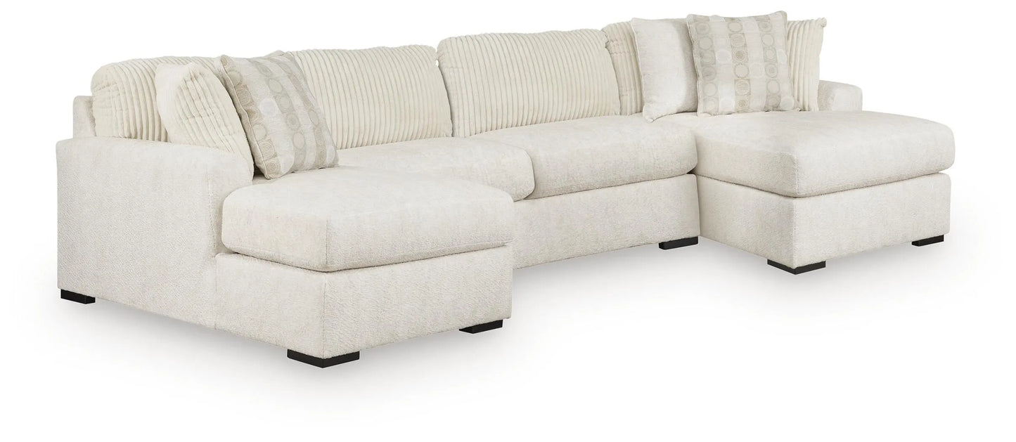 Seccional Chessington de 3 piezas con chaise longue doble