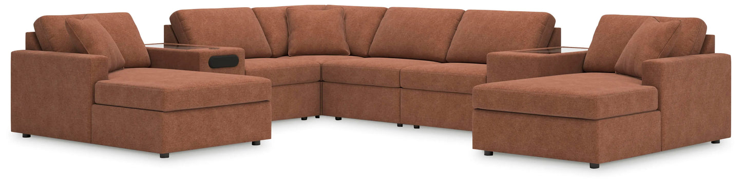 Seccional Modmax de 8 piezas con chaise longue