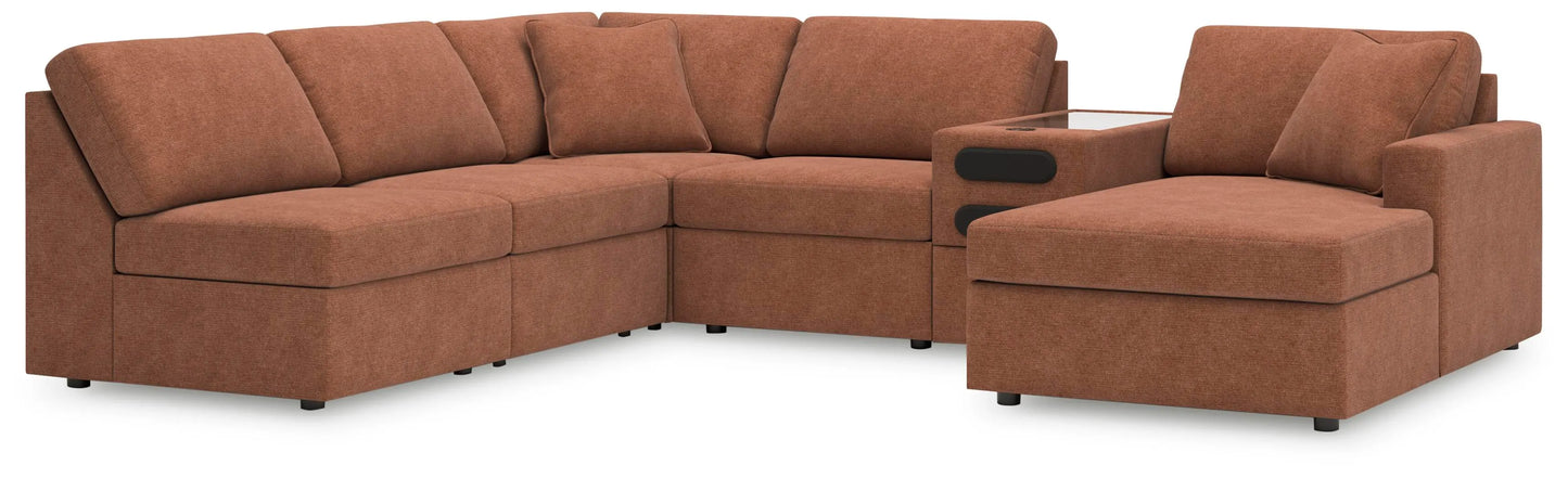 Seccional Modmax de 6 piezas con chaise longue