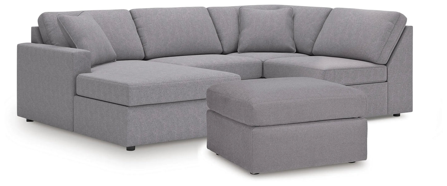 Modmax 4-Piece Sectional and Oversized Accent Ottoman
