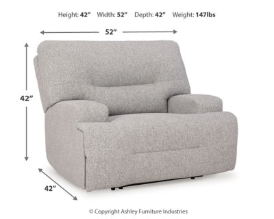 Sillón reclinable eléctrico extragrande Acklen Place