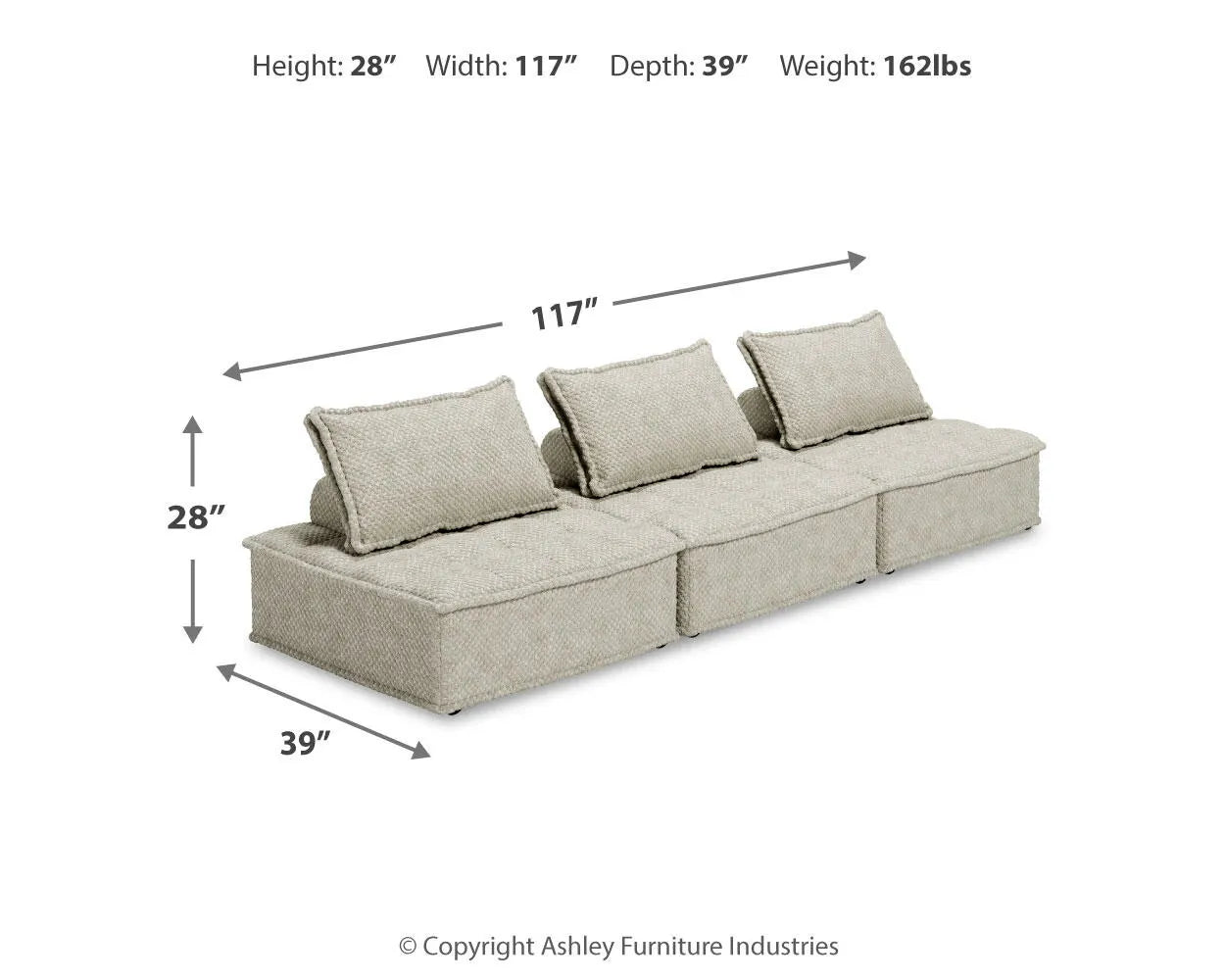 Asientos modulares de 3 piezas Bales