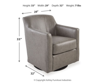 Silla giratoria decorativa Bradney