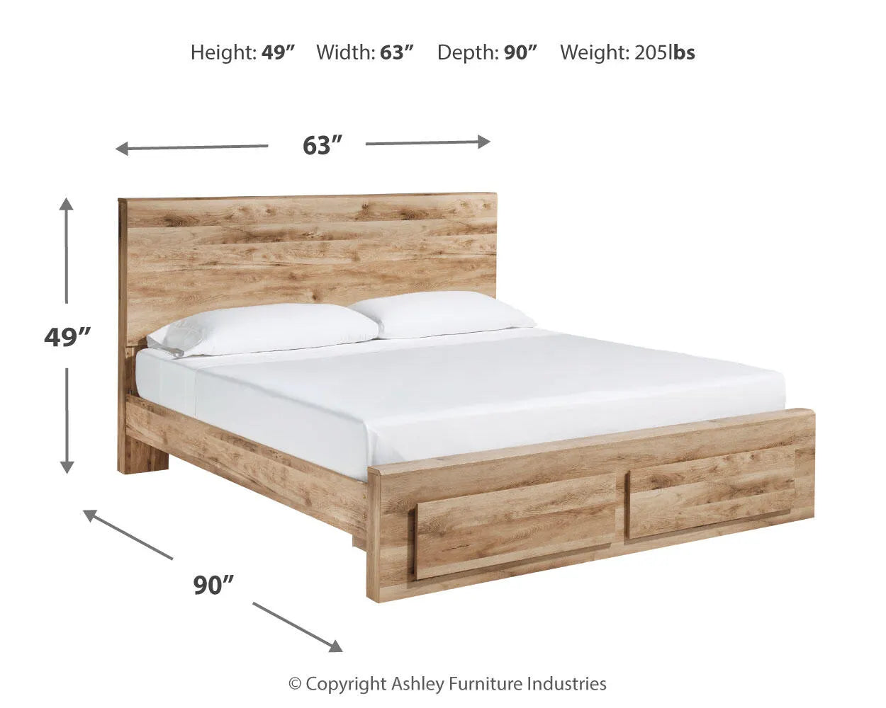 Cama tamaño queen con almacenaje y paneles Hyanna