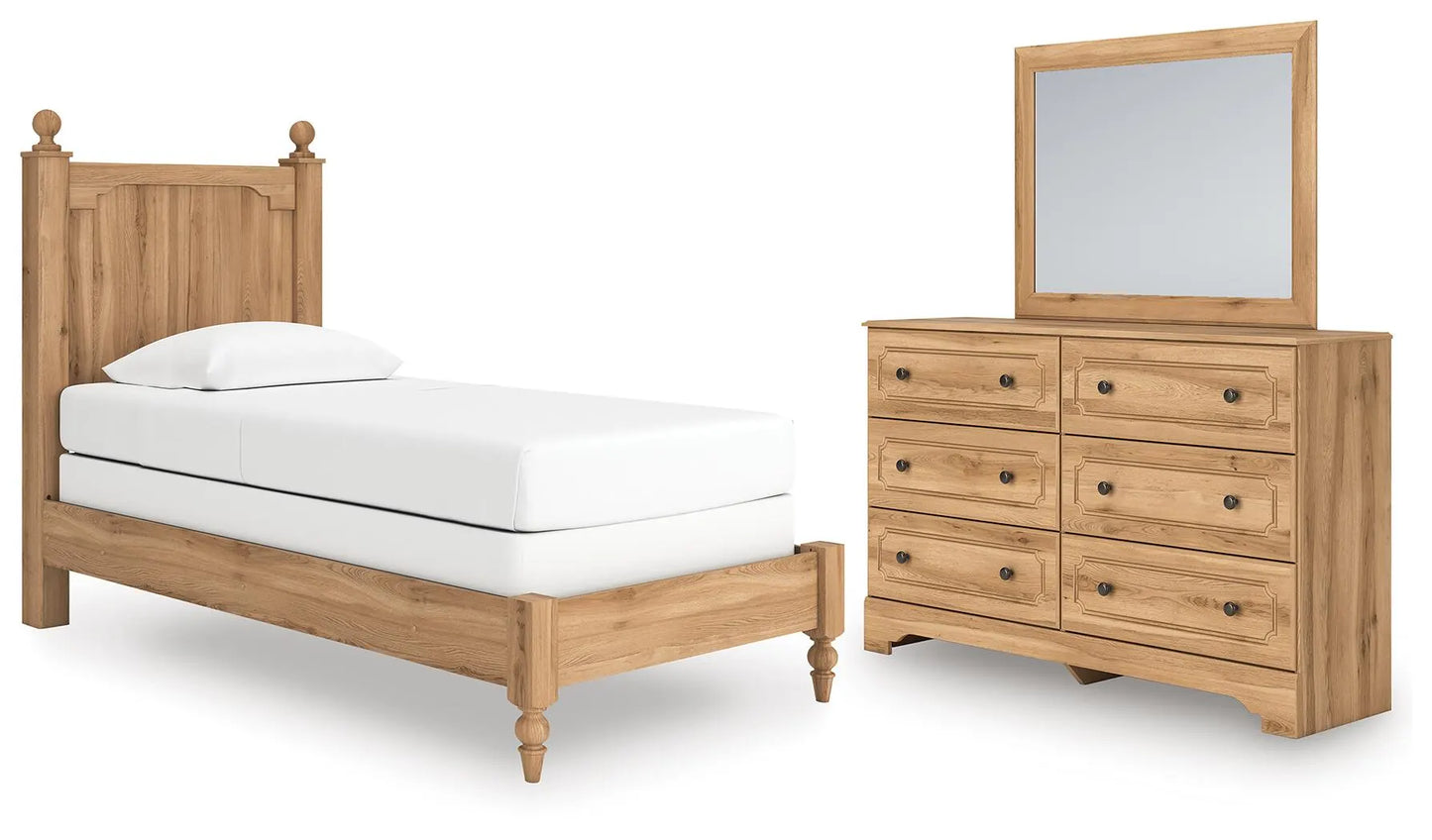 Galletyn Twin Panel Bed, Dresser and Mirror