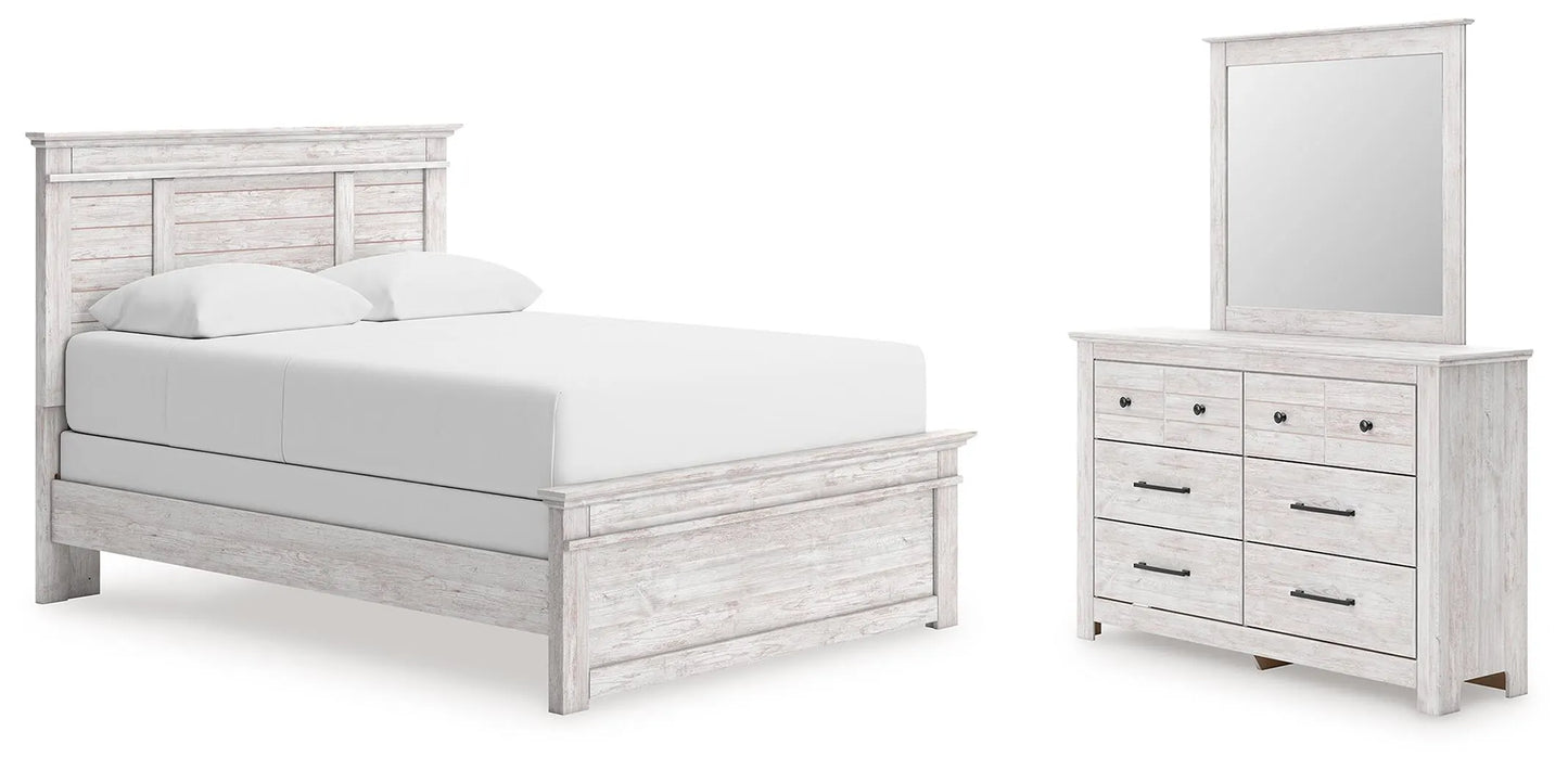 Fenderport Queen Panel Bed, Dresser and Mirror