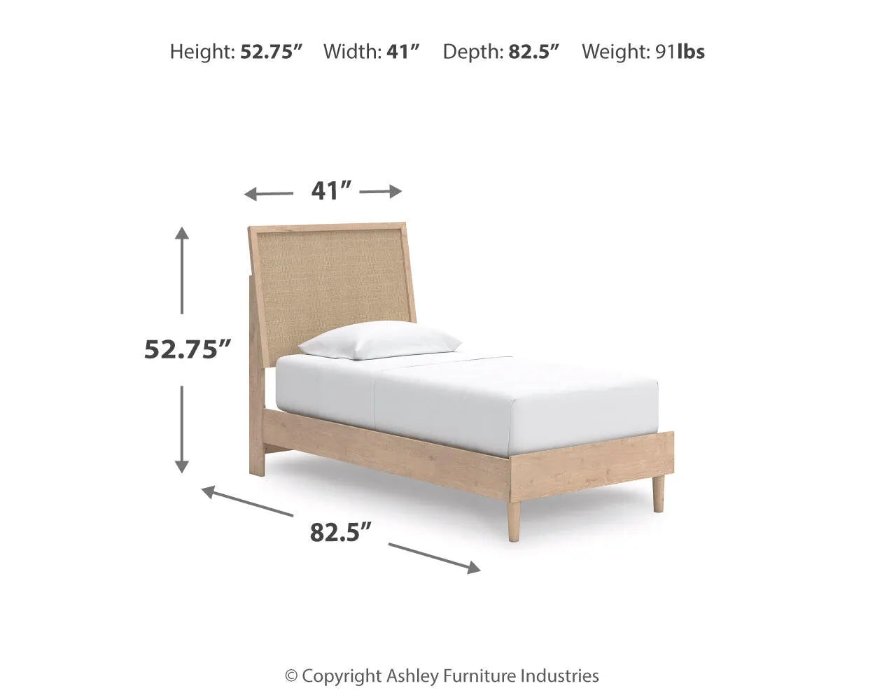 Cama individual con paneles Cielden