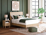Pie de cama con paneles Cielden Queen y rieles