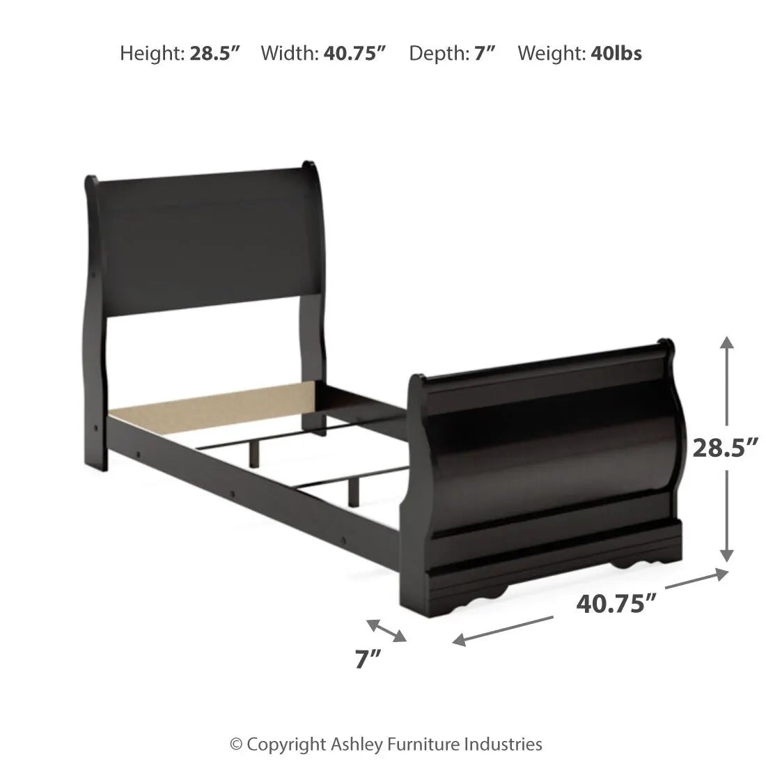 Huey Vineyard Twin Sleigh Footboard