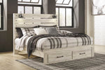 Cama King Cambeck con dos cajones de almacenamiento