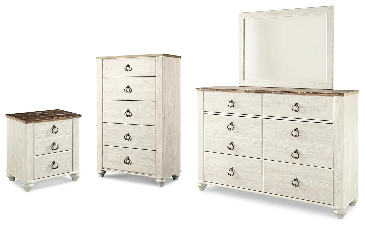 Willowton Dresser, Mirror, Chest and Nightstand