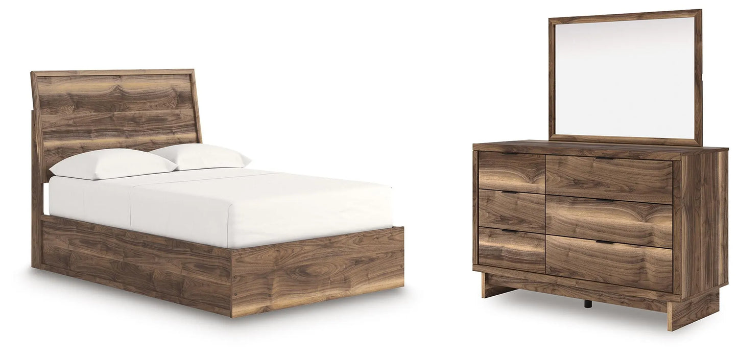 Zadilyn Full Panel Platform Bed, Dresser and Mirror
