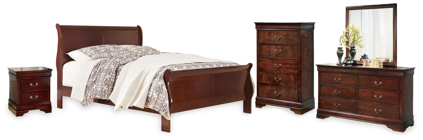 Alisdair California King Sleigh Bed, Dresser, Mirror, Chest and Nightstand