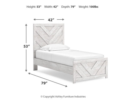 Cama doble con paneles Cayboni