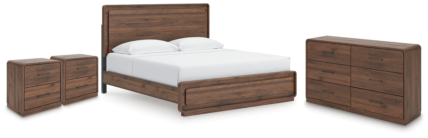 Hollinaze King Panel Bed, Dresser and 2 Nightstands