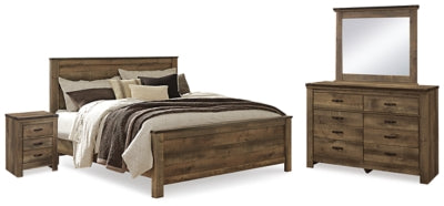Trinell King Panel Bed, Dresser, Mirror and Nightstand