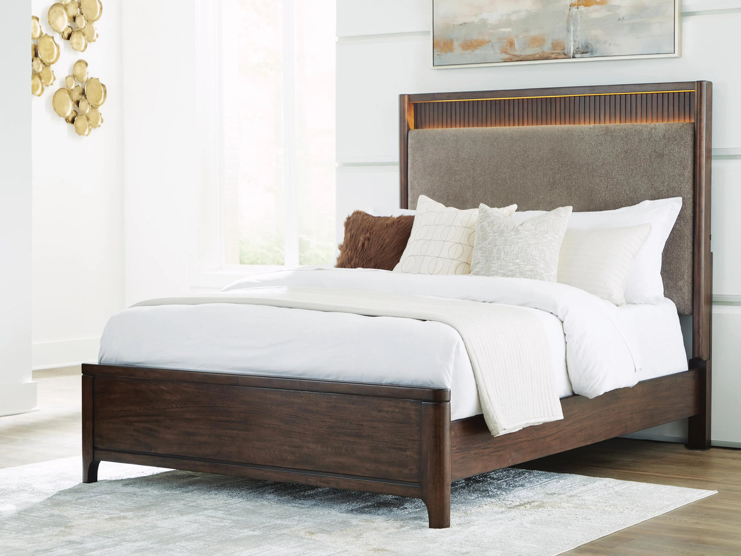 Korestone Queen Upholstered Panel Bed