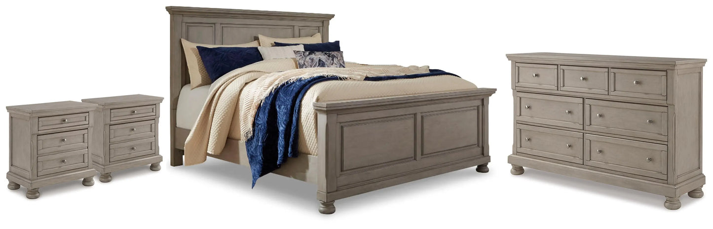 Lettner Queen Panel Bed, Dresser and 2 Nightstands