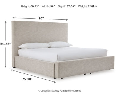 Cama tapizada con almacenaje Kristiland California King