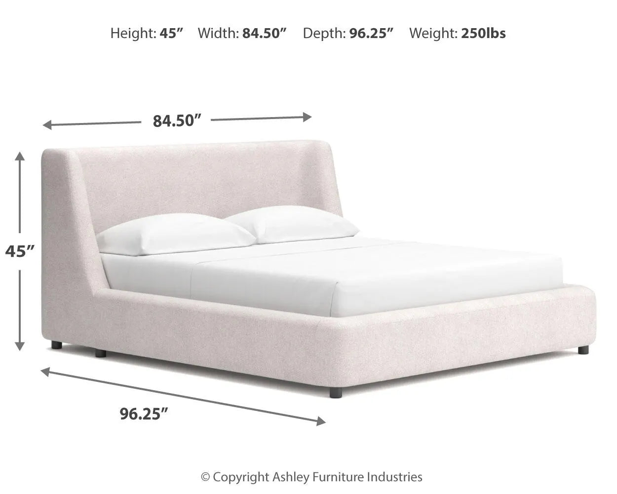 Neo California King Upholstered Platform Bed