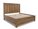 Pie de cama Queen Cabalynn con paneles y listones enrollables