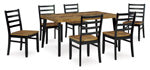 Mesa de comedor y 6 sillas Blondon (juego de 7)