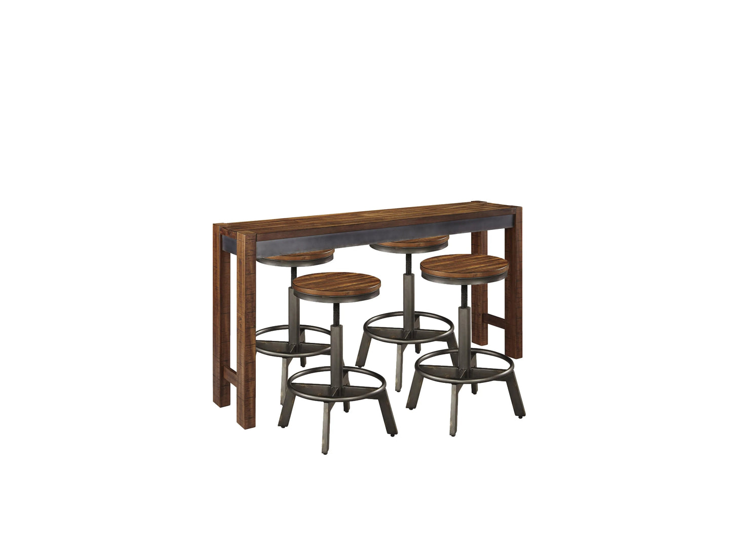 Mesa de comedor Torjin de altura de mostrador con 4 taburetes