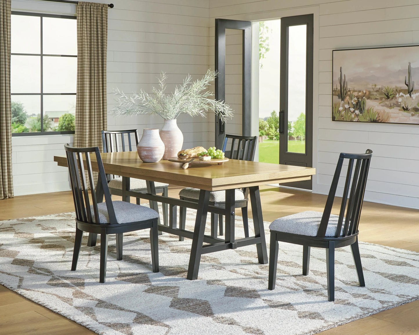 Galliden Extension Dining Table and 4 Chairs