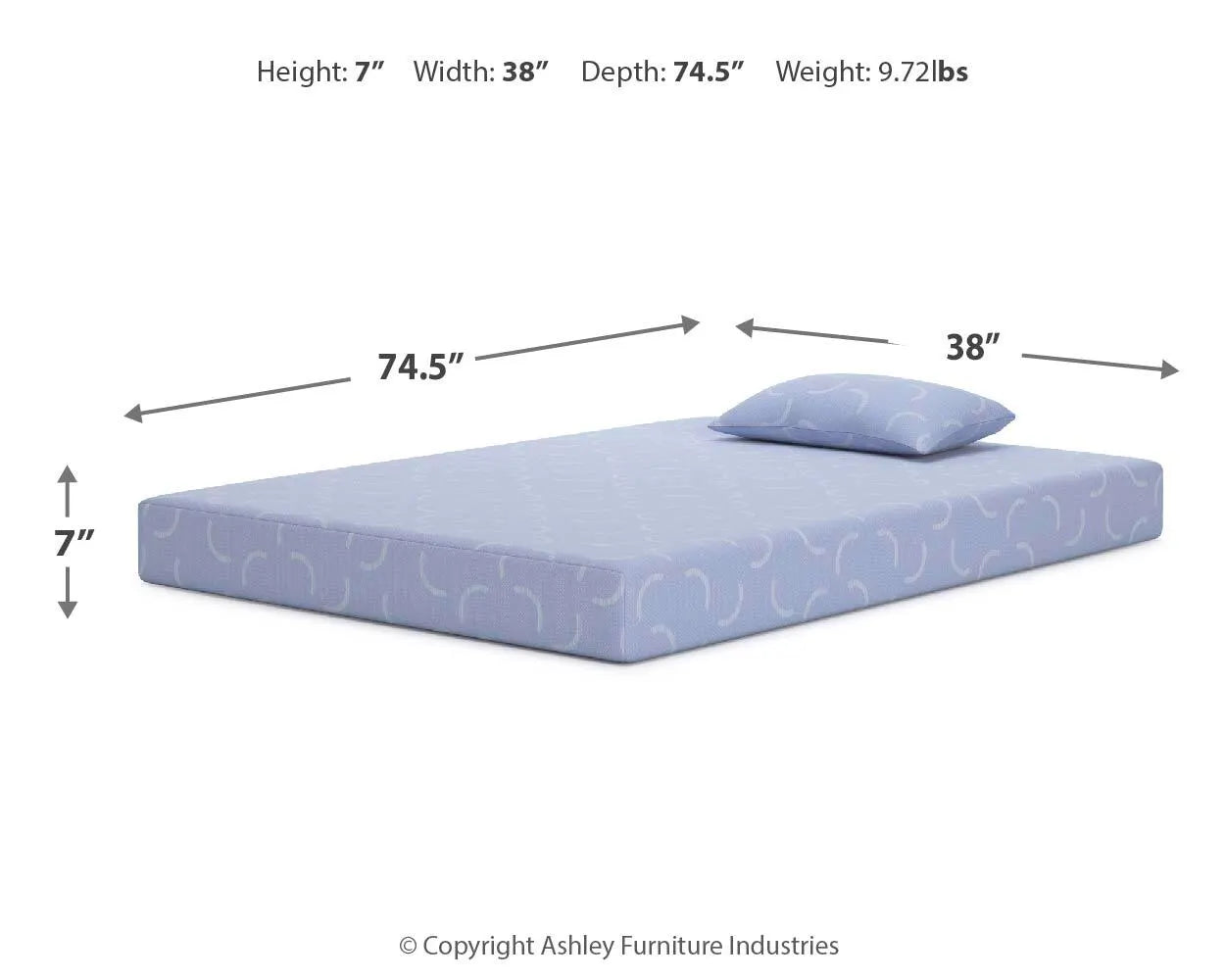 Colchón y almohada iKidz Ocean Twin