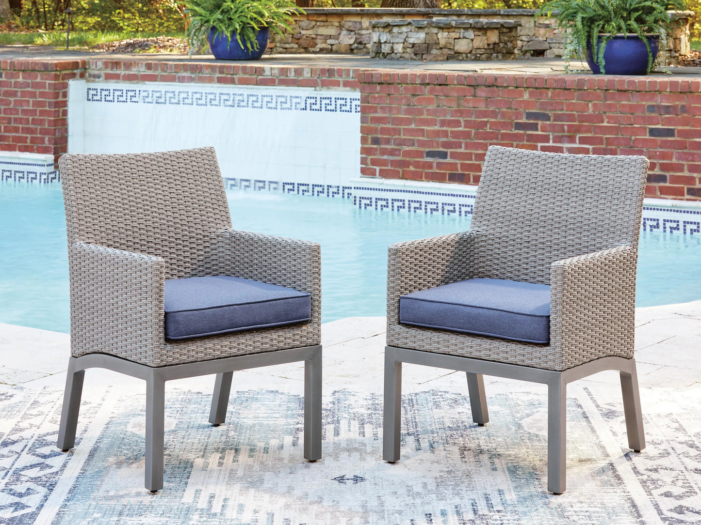 Dillon Beach Outdoor Arm Chair with Cushion (Set of 2)