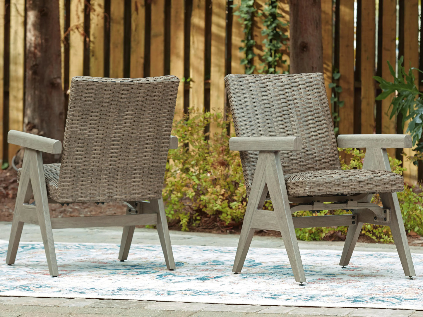 Carisbo Outdoor Rocking Arm Chair (Set of 2)