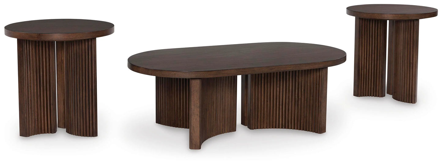 Mesa de centro y dos mesas auxiliares Korestone