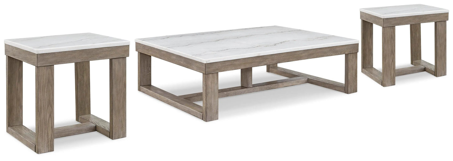 Mesa de centro y dos mesas auxiliares Loyaska