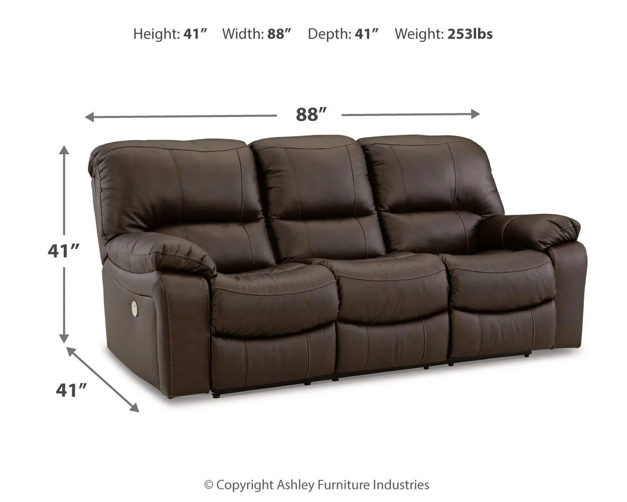 Sofá reclinable eléctrico Leesworth