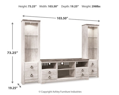 Centro de entretenimiento de 3 piezas Willowton
