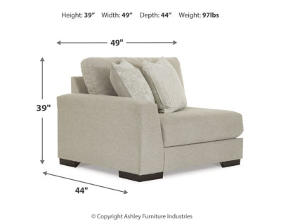 Silla de esquina Lyndeboro con brazo izquierdo